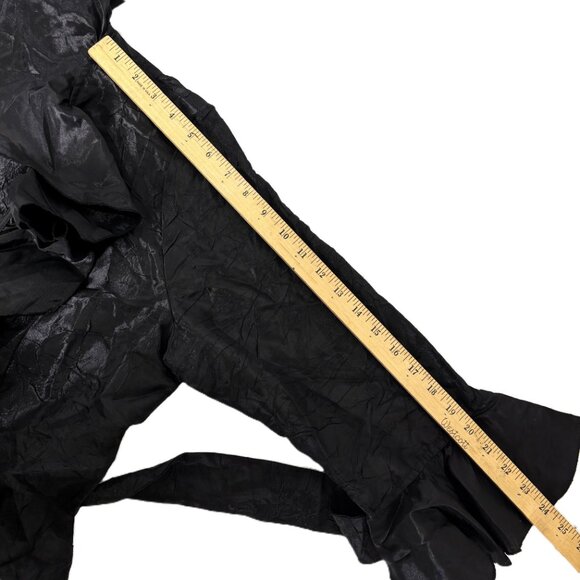 Jerry T Black Crinkle Long Jacket Coat Size Large - NWT - Picture 11 of 16